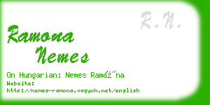 ramona nemes business card